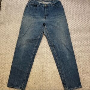L.L. Bean Double L Relaxed Fit Denim Blue Jeans Womens 16T